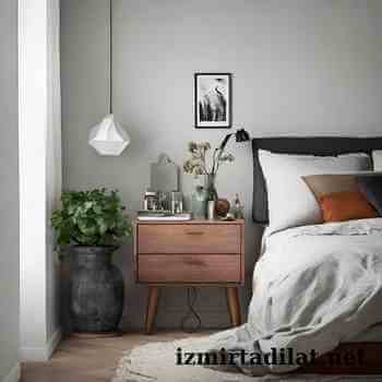 basit yatak odası dekorasyon örneği